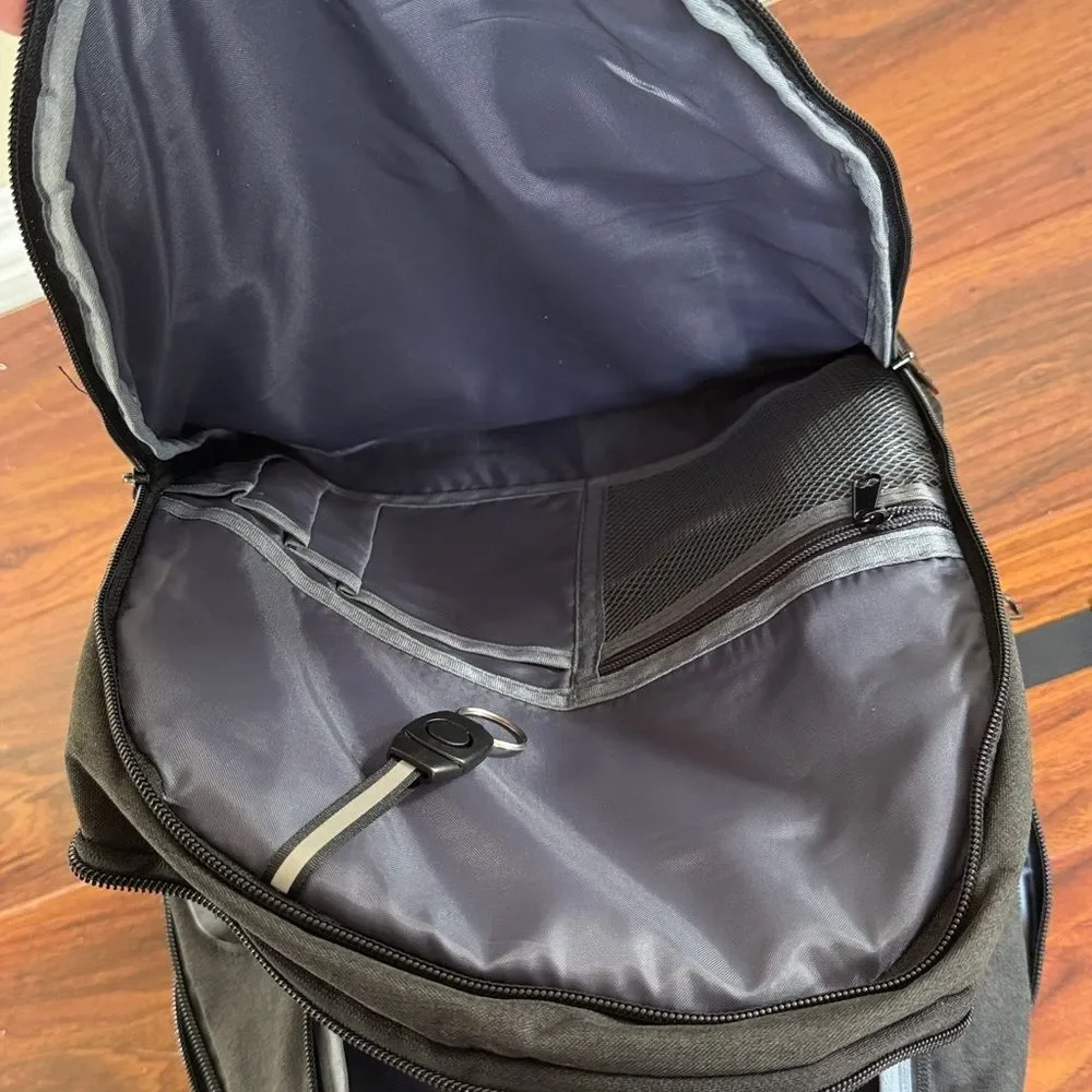 Bikrod Travel Backpack w USB Charging Port Fits 15.6 Inch Laptop Water Resistant
